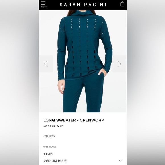 ❣️SARAH PACINI – Long Openwork Sweater – One Size - Picture 3 of 10